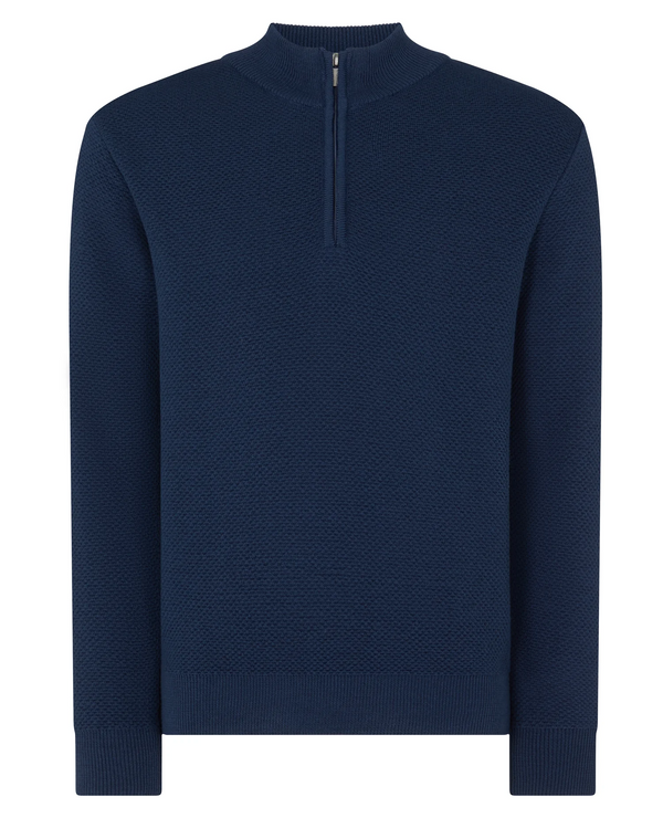 Remus Uomo Half Zip Knitwear Indigo