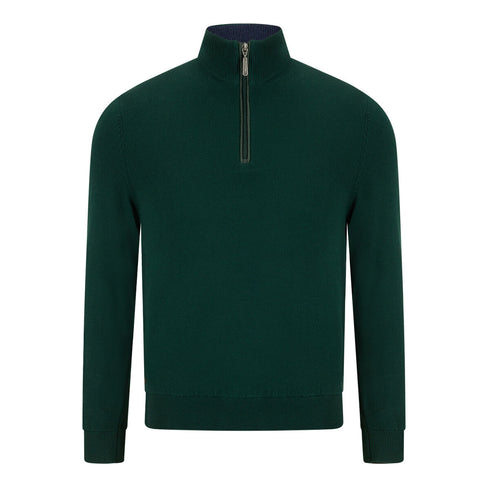6Th Sense Diego 1/4 Zip Knitwear Green