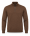 Bugatti Half Zip Ribbed Knitwear Brown
