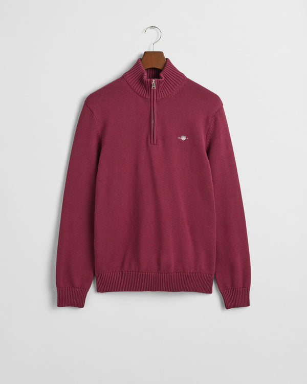 Gant Half Zip Knitwear Burgundy