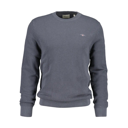 Gant Textured R/N Knitwear Grey