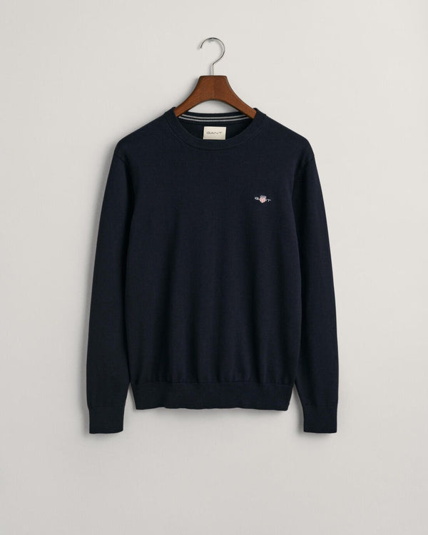Gant Classic Cotton C/N Knitwear Evening Blue