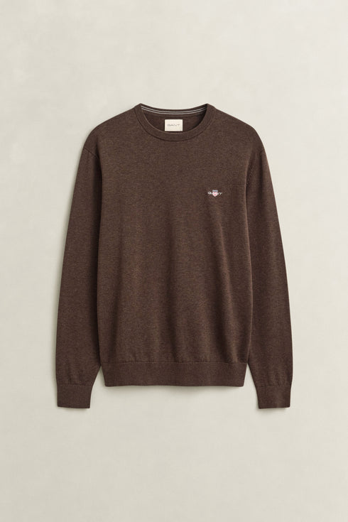 Gant Cotton C/N Sweater Brown