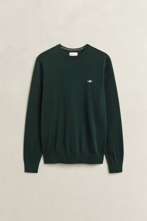 Gant Cotton C/N Sweater Green
