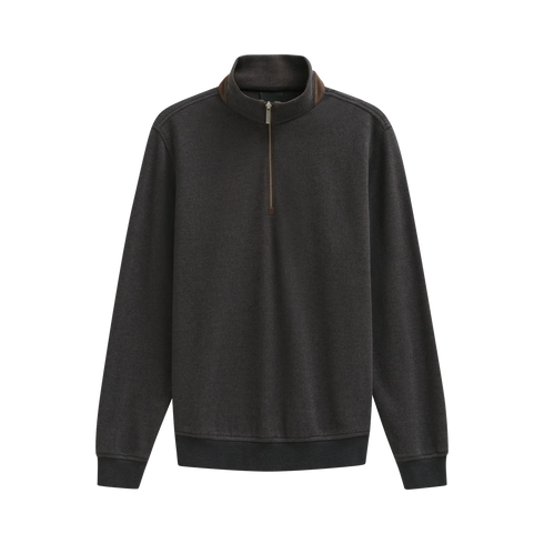 Bugatti Half Zip Knitwear Brown
