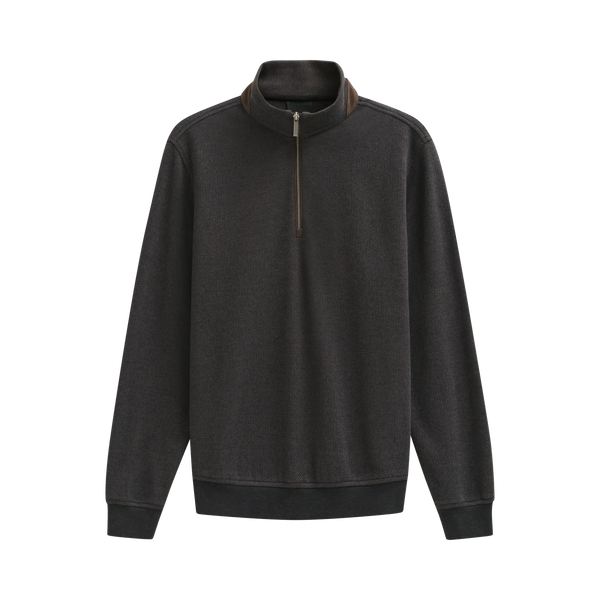 Bugatti Half Zip Knitwear Brown