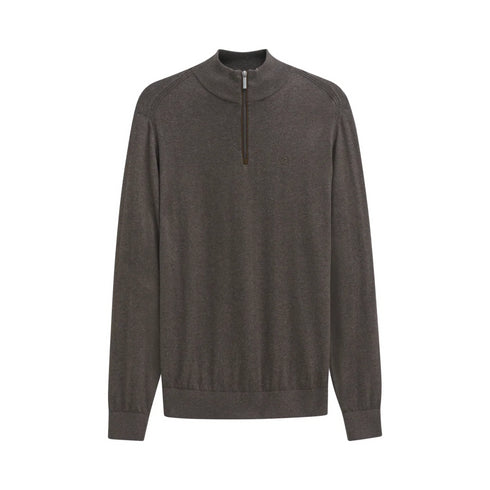 Bugatti Half Zip Knitwear Brown