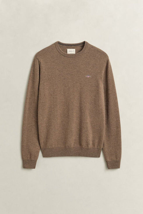 Gant Superfine Lambswool C/N Knitwear Brown