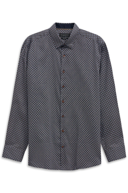 Bugatti Printed Shirt Brown