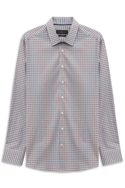 Bugatti Printed Shirt Wine