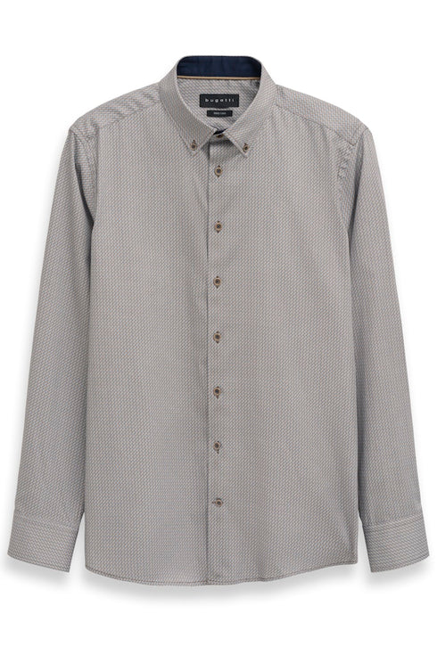 Bugatti Printed Shirt Beige