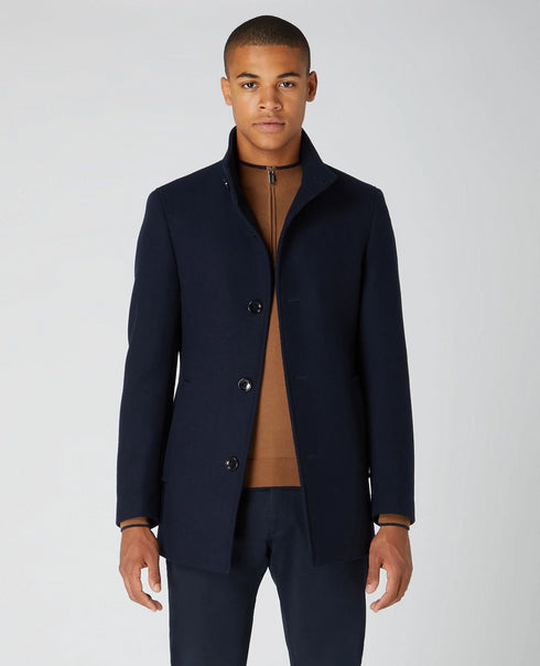 Remus Uomo Jonah Overcoat Navy