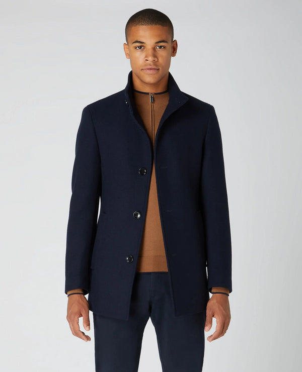 Remus Uomo Jonah Overcoat Navy