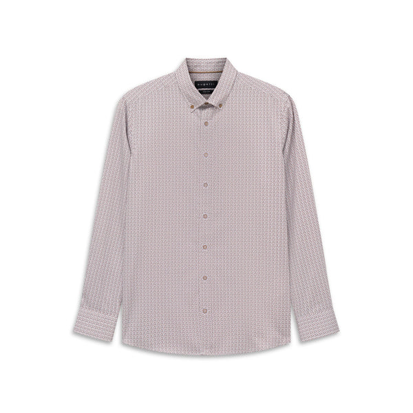 Bugatti Printed Shirt Brown
