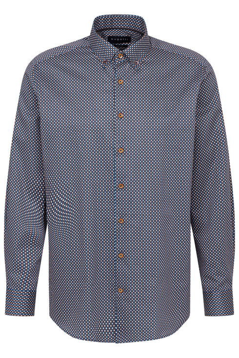 Bugatti Printed Shirt Brown