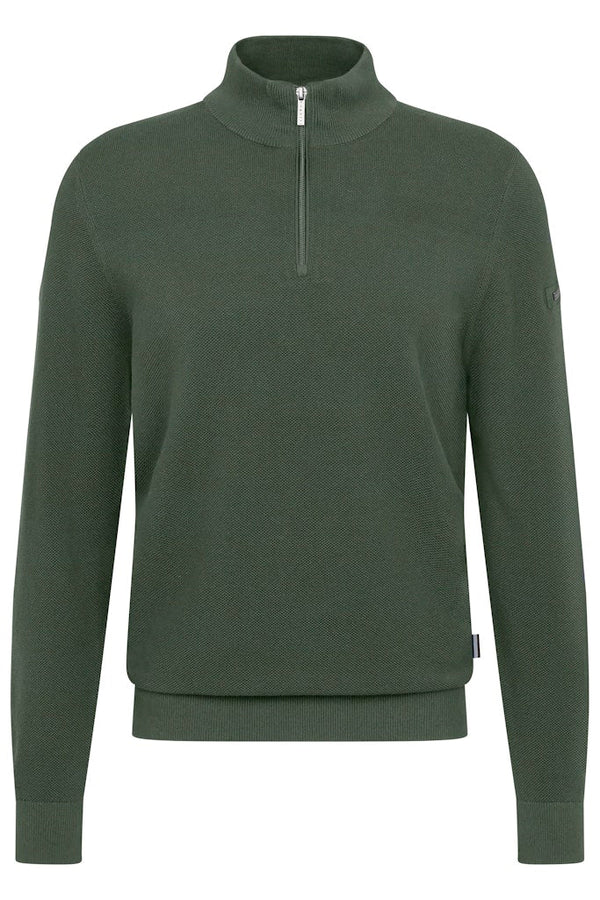 Bugatti Half Zip Knitwear Green