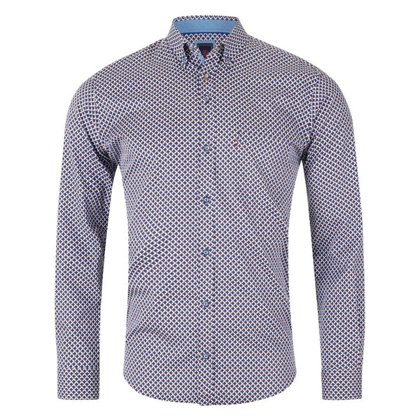 Andre Georgia B/D Printed Casual Shirt Gold