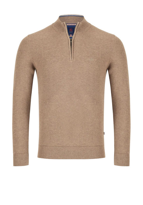 Andre Madrid 1/4 Zip Knitwear Ecru