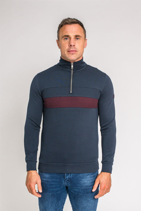 Xv Kings Anthem 1/4 Zip Up Sweat Top Navy
