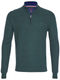 Andre Aran 1/4 Zip Up Knitwear Forest