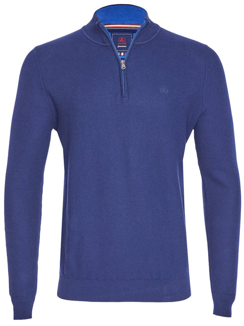 Andre Aran 1/4 Zip Up Knitwear Ink