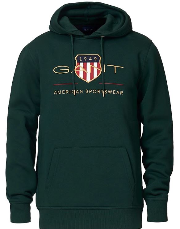 Gant Archive Shield Hoodie Midblue