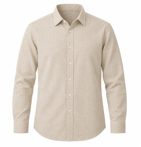 6Th Sence Printed Shirt Beige