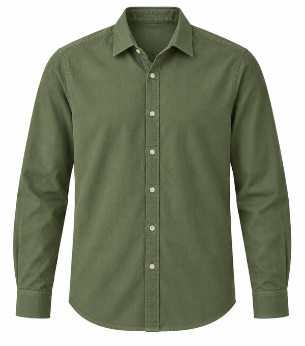 6Th Sence Printed Shirt Moss