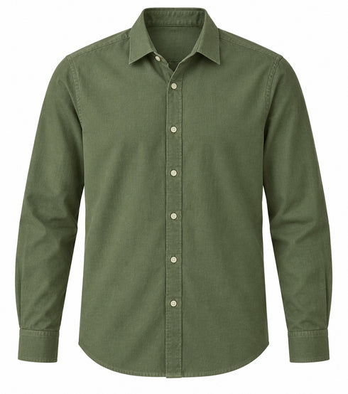 6Th Sence Printed Shirt Moss