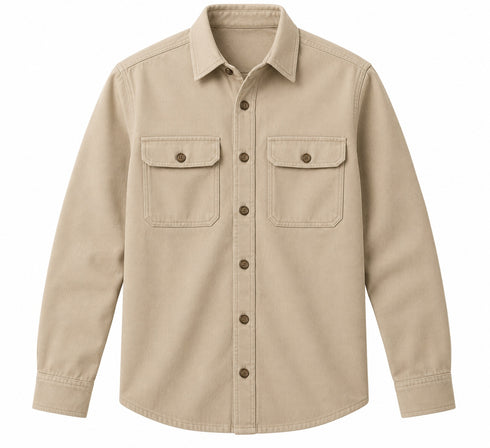 6Th Sence Overshirt Beige