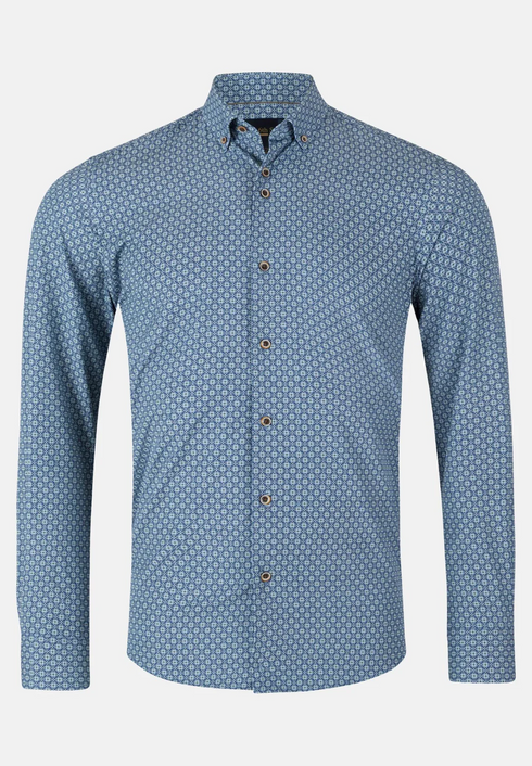 6Th Sence Printed Shirt Indigo