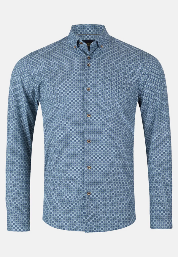 6Th Sence Printed Shirt Indigo