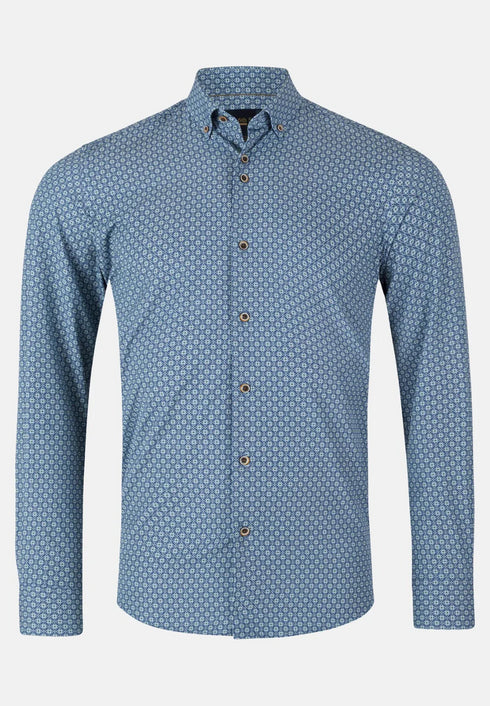 6Th Sence Printed Shirt Indigo