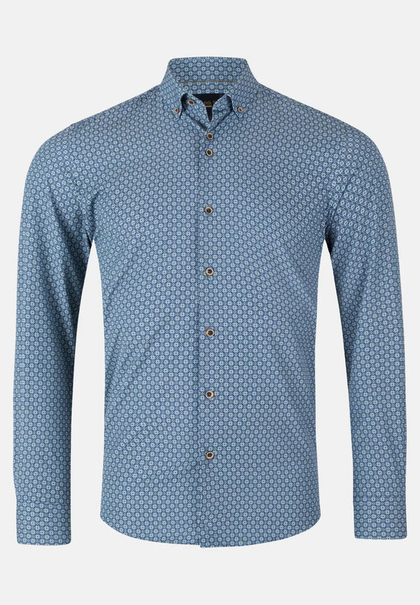 6Th Sence Printed Shirt Indigo