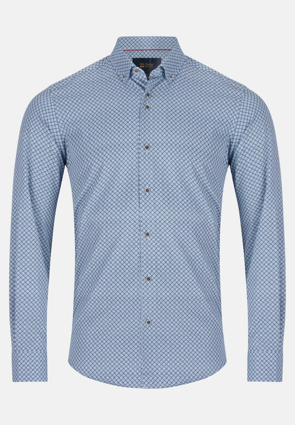 6Th Sence Printed Shirt Ice Blue