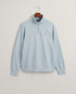 Gant Reg Shield Half Zip Sweat Top Blue