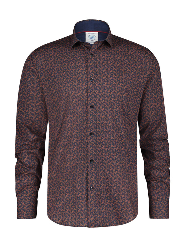 A Fish Named Fred Printed Shirt Orange