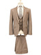 Travis Dara 3Pc Suit Brown