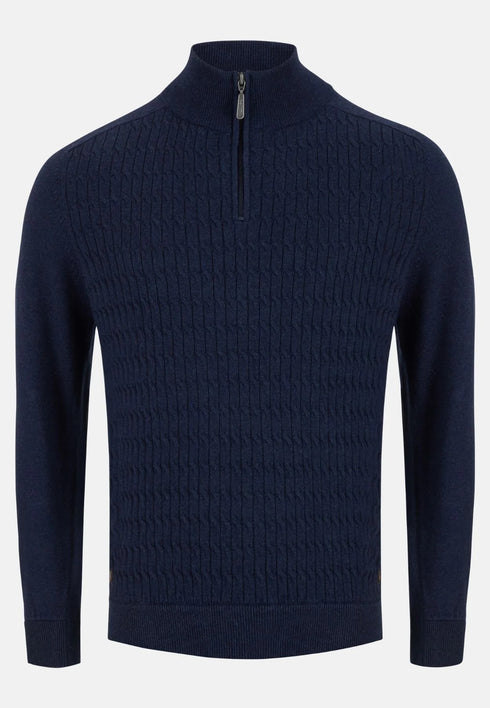 6Th Sense Diego 1/4 Zip Knitwear Navy