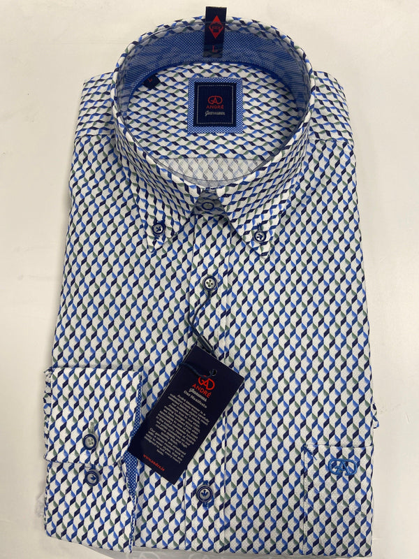 Andre Ls Printed Shirt Green