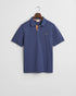 Gant Contrast Pique S/S Polo Tee Shirt Dust Blue
