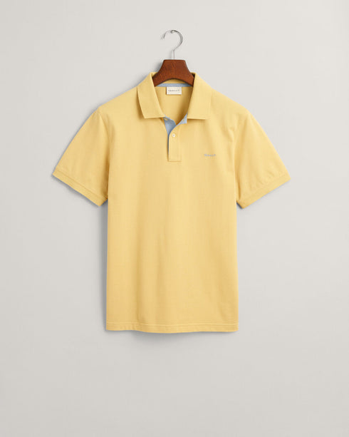 Gant Contrast Pique S/S Polo Tee Shirt Yellow
