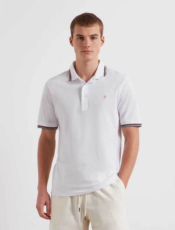 Farah Elton S/S Polo Tee Shirt White