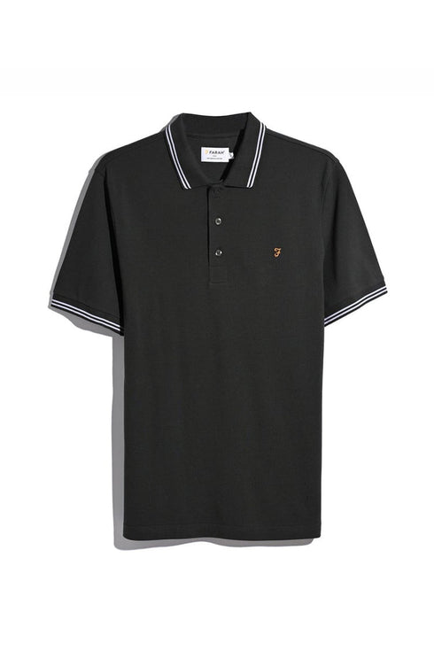 Farah Bowes Tipping Polo T.Shirt Charcoal