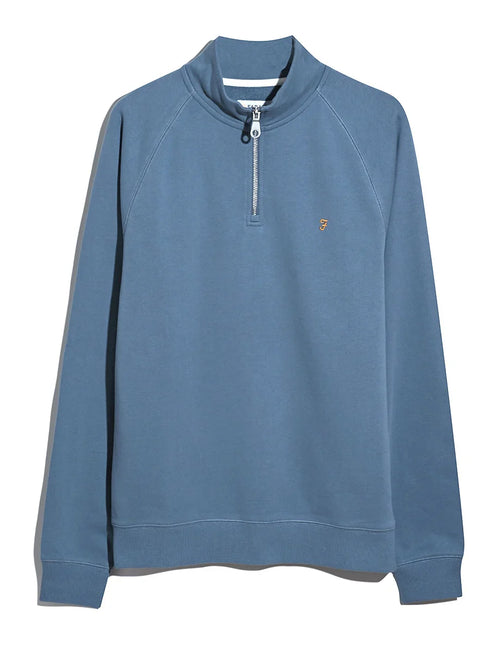 Farah Jim Half Zip Sweater Blue