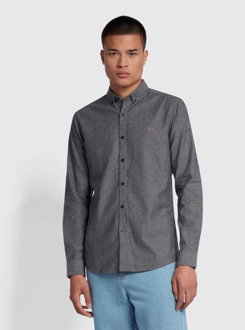 Farah Steen L/S B/D Casual Shirt Grey