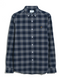 Farah Brewer Organic B/D Check Shirt Blue/Grey