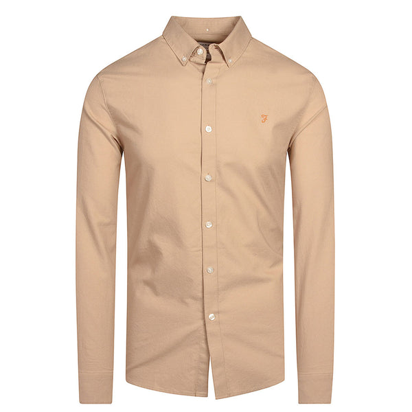 Farah Brewer Ls Shirt Azur Blue