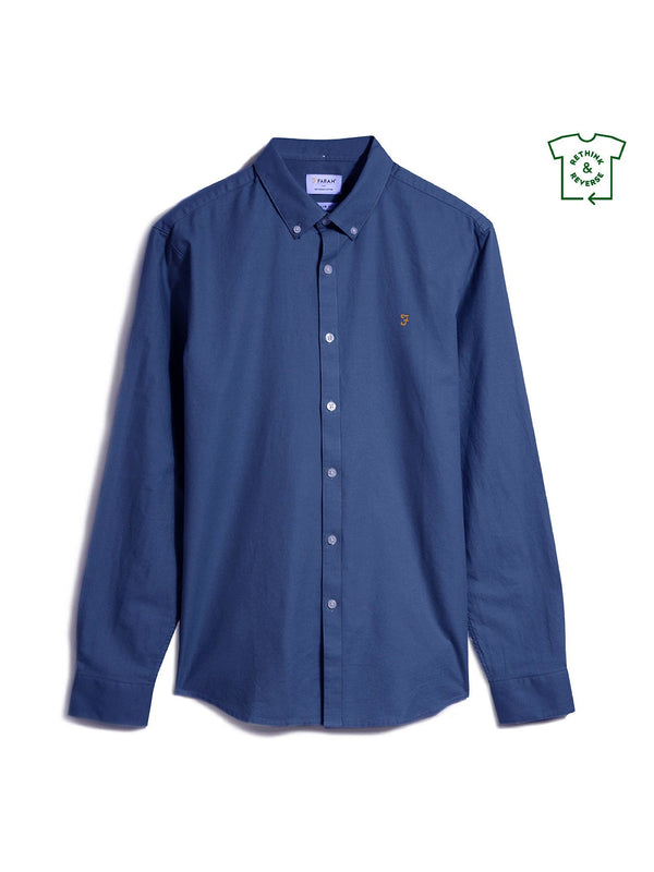 Farah Brewer Ls Shirt Evening Blue