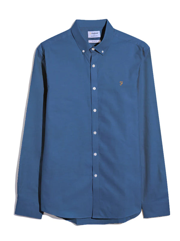 Farah Brewer Ls Shirt Petrol